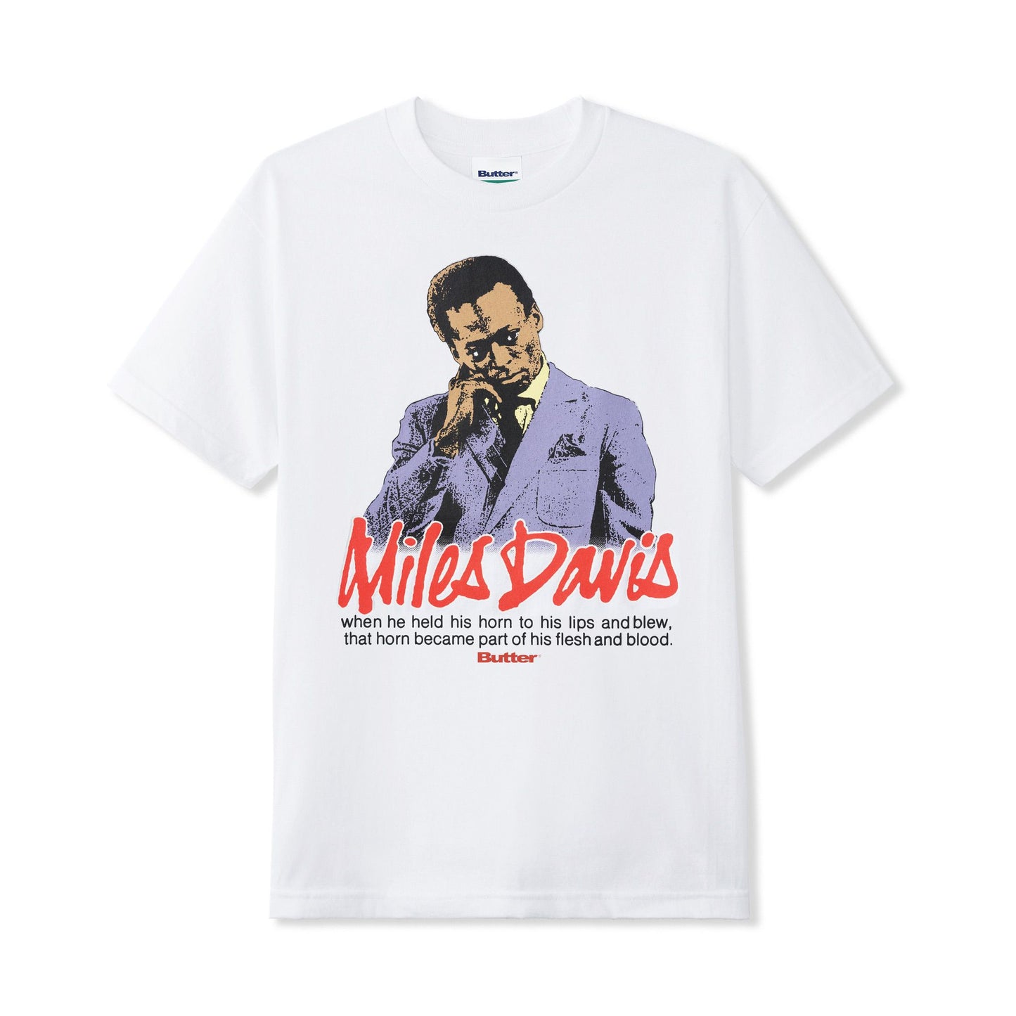 Butter Goods Miles Davis Portrait Tee - White