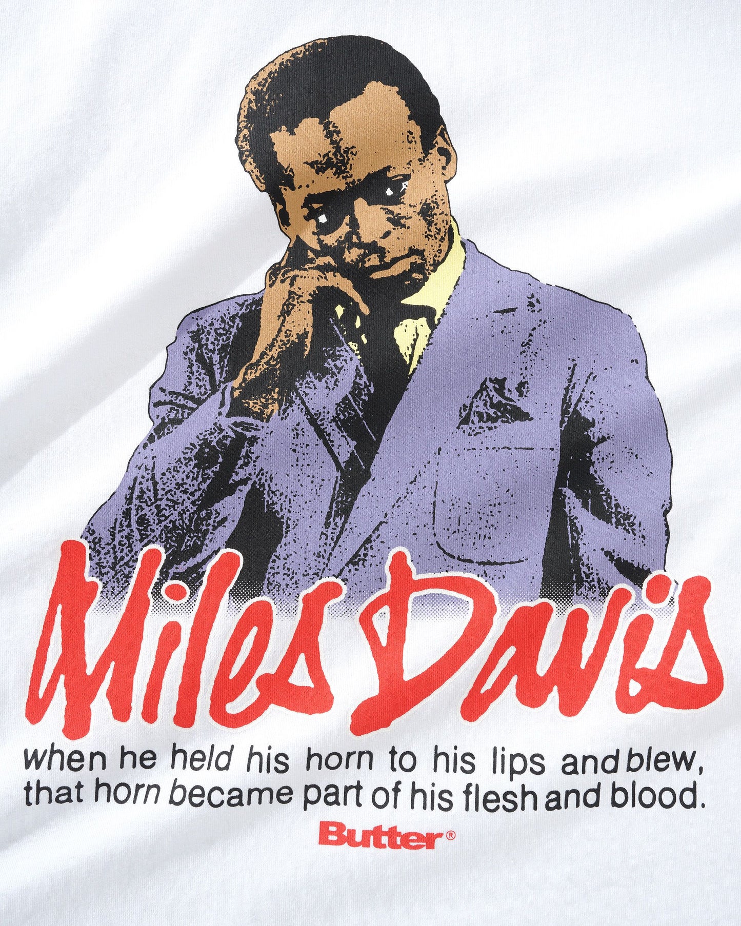 Butter Goods Miles Davis Portrait Tee - White