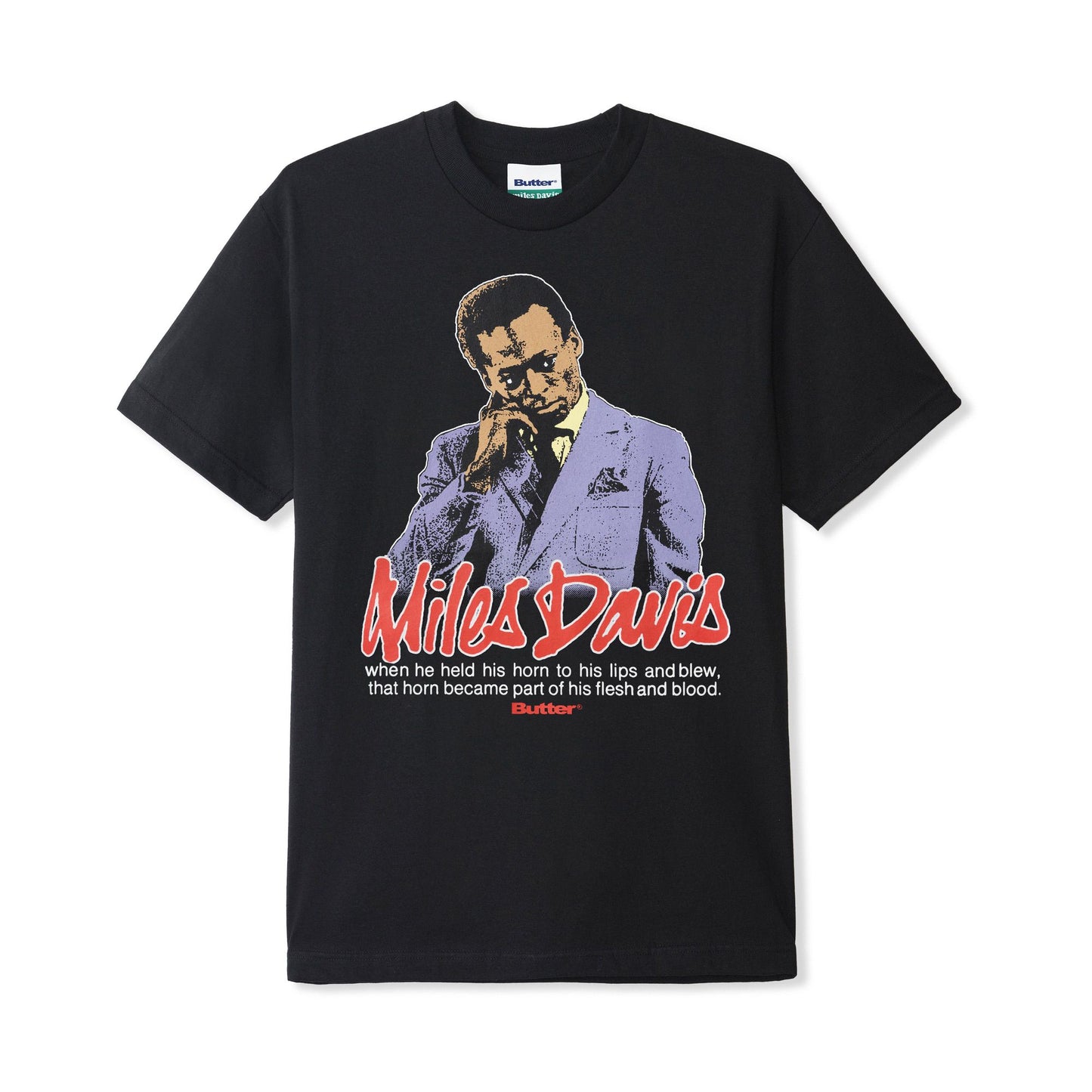 Butter Goods Miles Davis Portrait Tee - Black