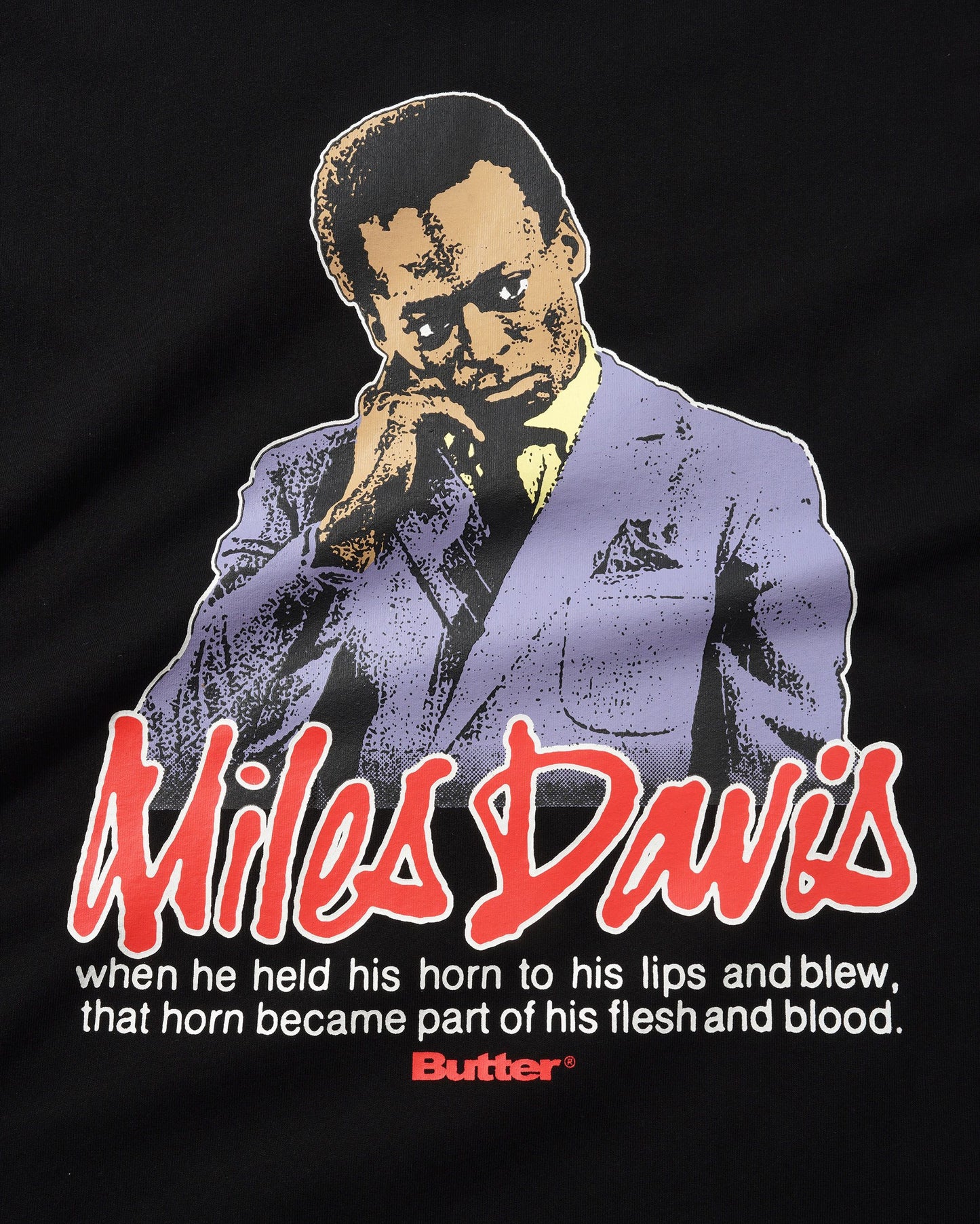Butter Goods Miles Davis Portrait Tee - Black