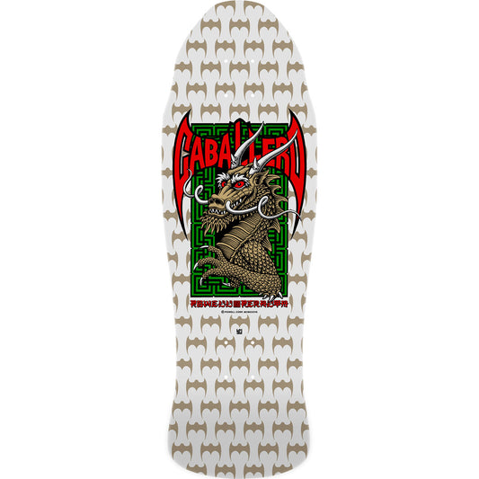 Powell-Peralta Cab Chinese Dragon Spoon White/Gold Deck - 10.0