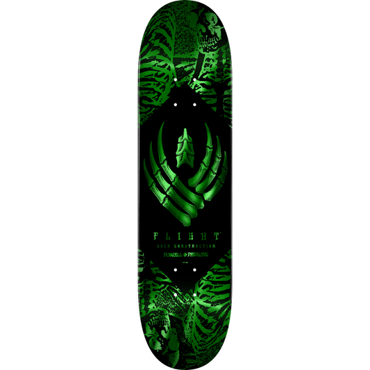 Powell Peralta Skeleton Green Foil Flight Deck - 8.5