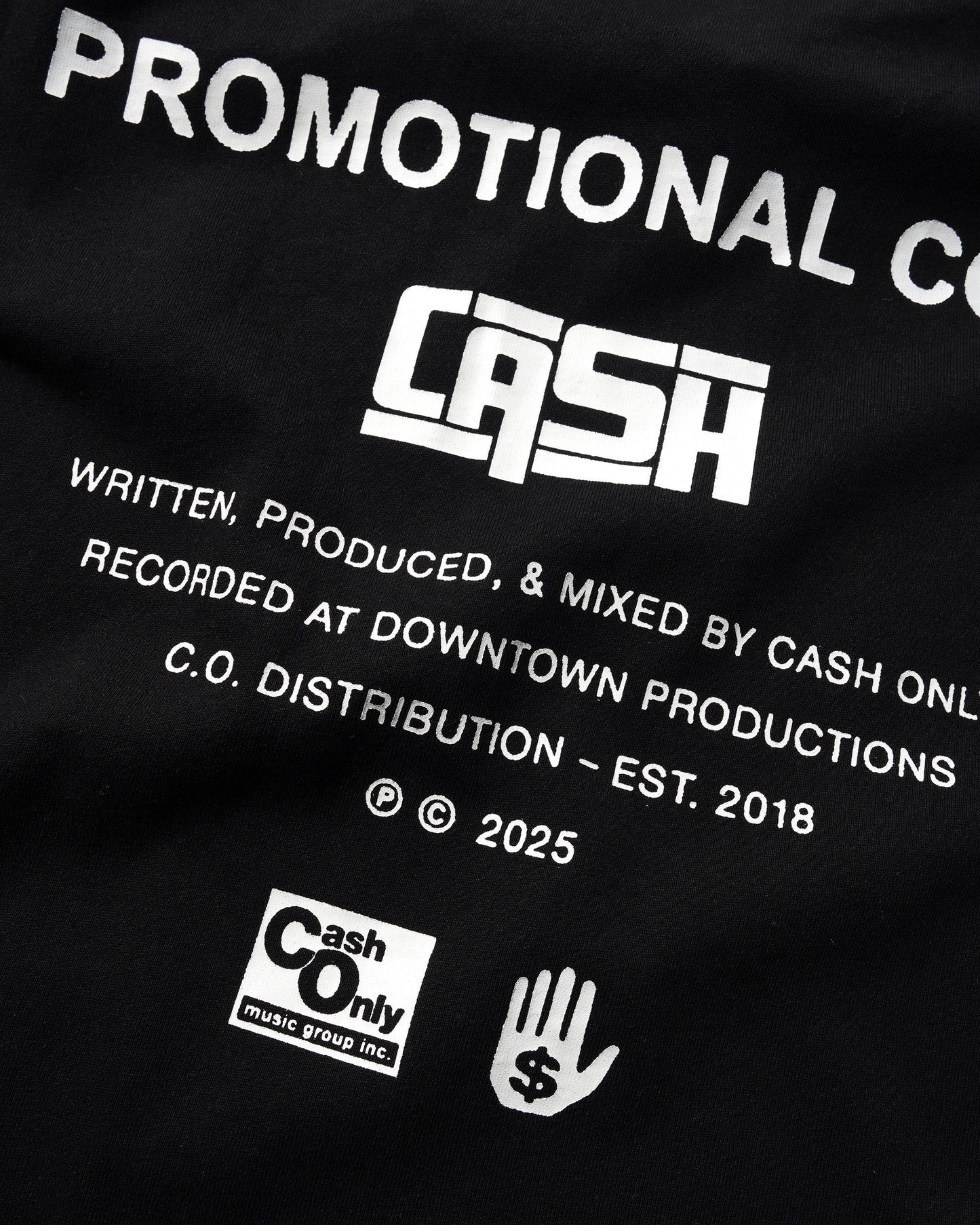 Cash Only Promotional Tee - Black