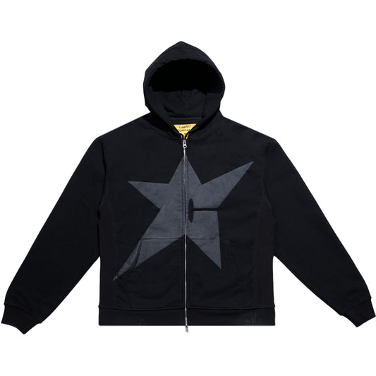 Carpet Company Puff Print Zip Hoodie - Black