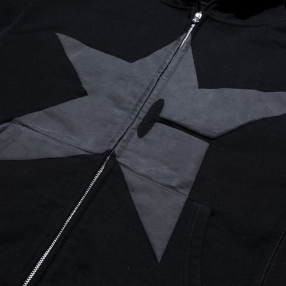 Carpet Company Puff Print Zip Hoodie - Black