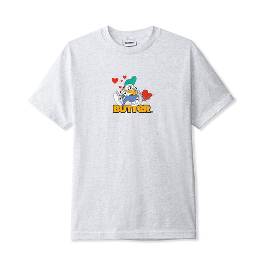 Butter Goods Puppy Love Logo Tee - Ash Grey