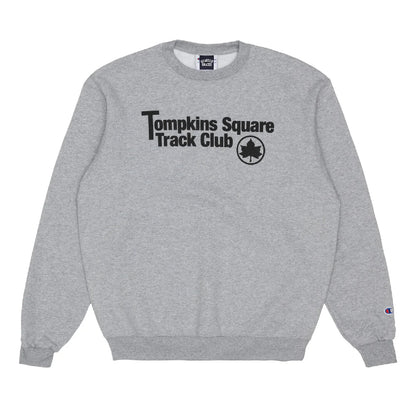Quartersnacks Track Club Champion Crewneck - Heather Grey
