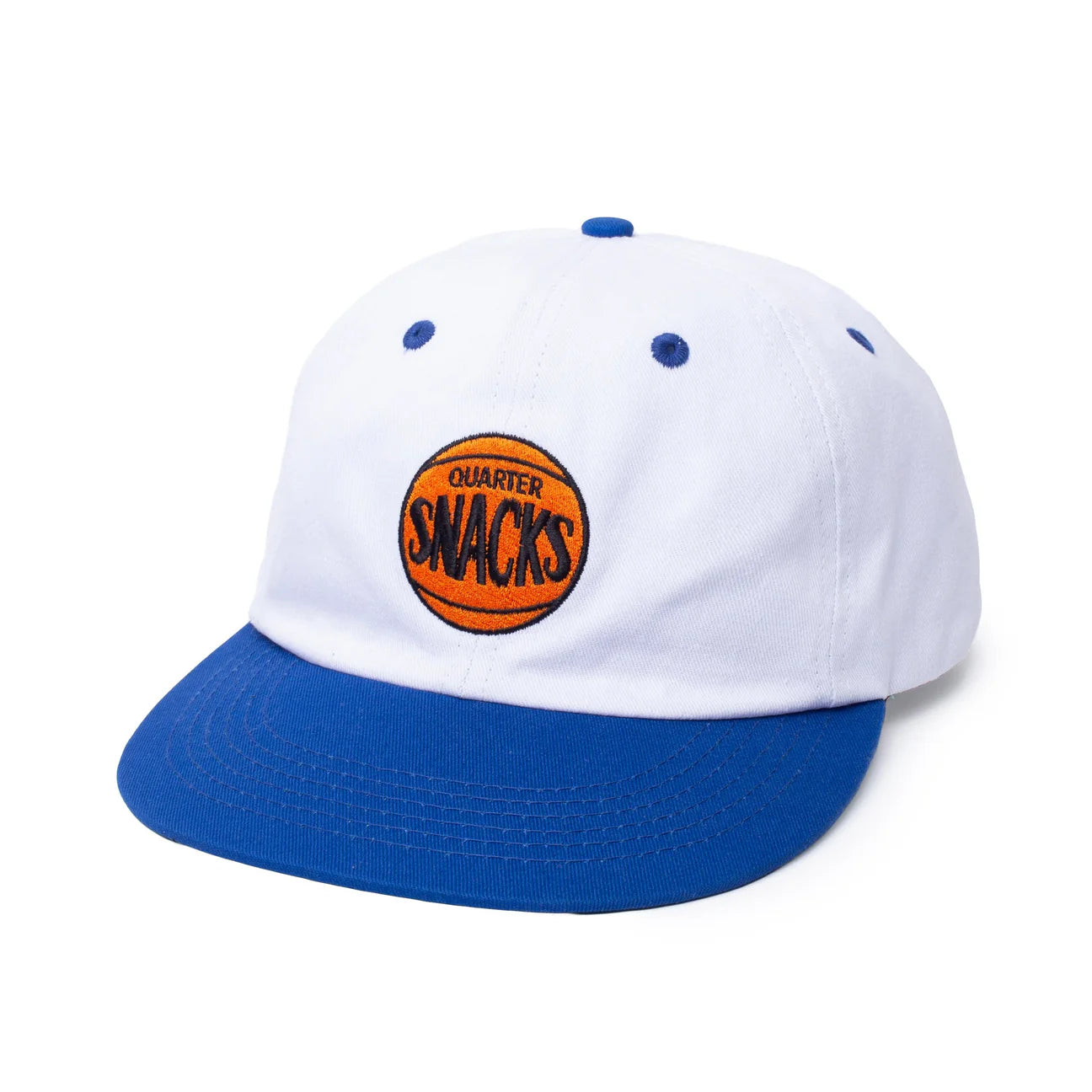 Quartersnacks Basketball Cap - White/Royal