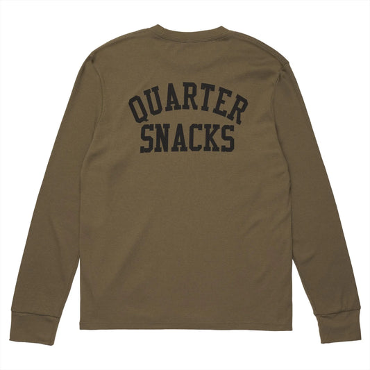 Quartersnacks Arch Printed Thermal Longsleeve Tee - Olive