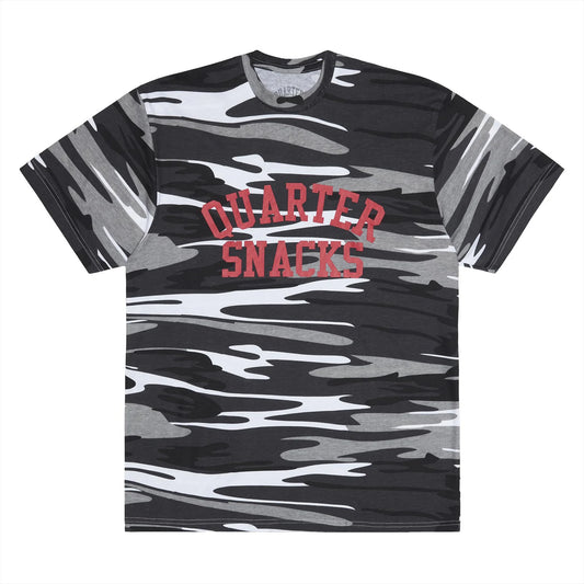 Quartersnacks Camo Arch Tee - Black/White