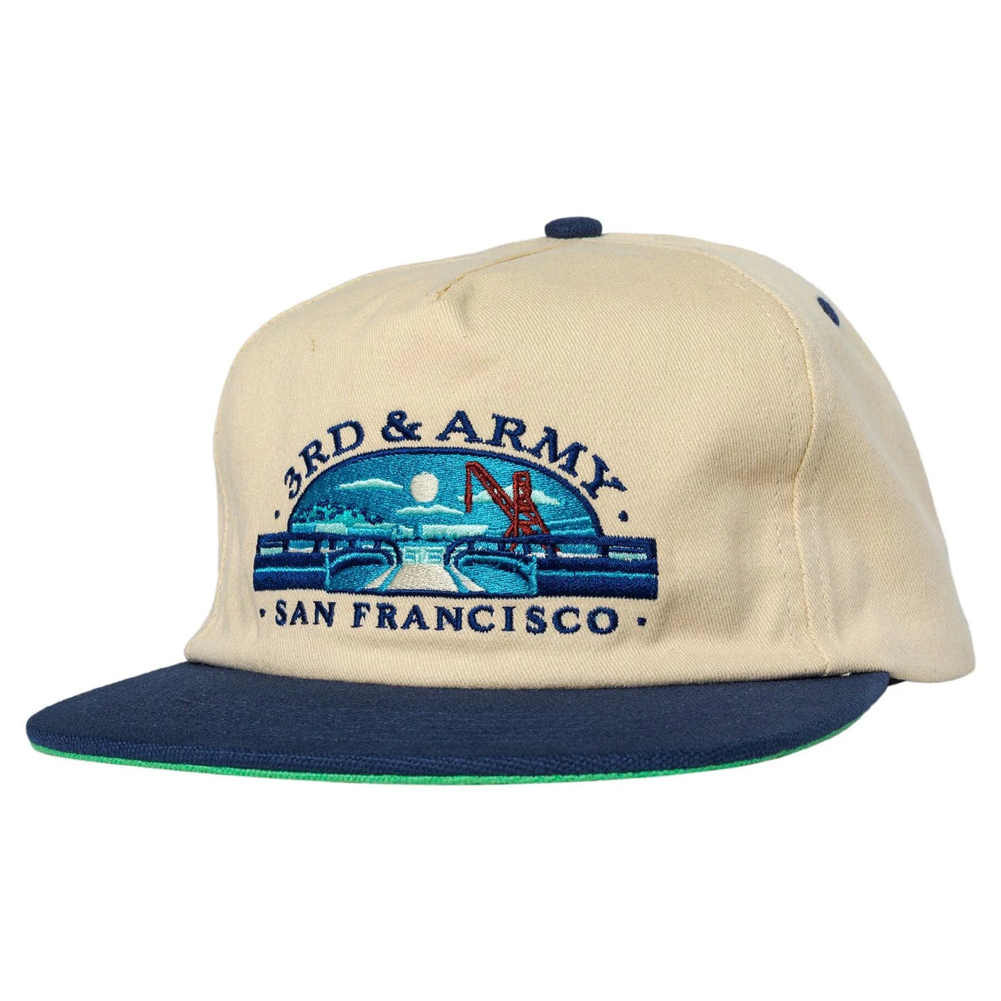 Real 3rd & Army Snapback - Natural/Navy