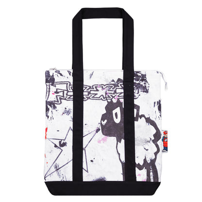 Carpet Company Rag Canvas Tote - White