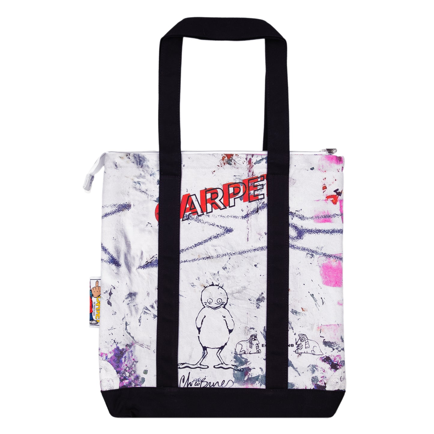 Carpet Company Rag Canvas Tote - White