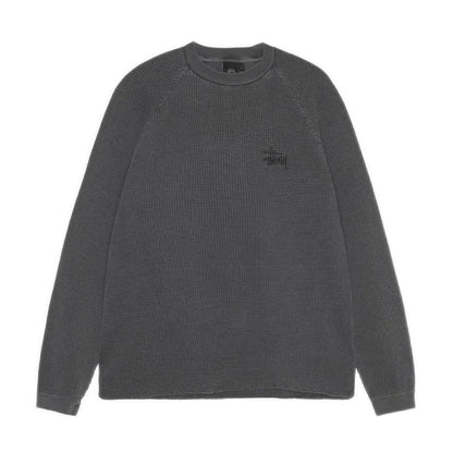 Stussy Raglan Thermal Longsleeve - Washed Black
