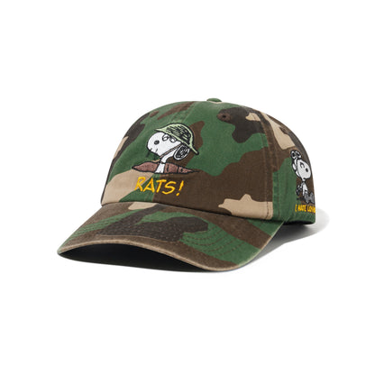 Butter Goods x Peanuts Rats 6 Panel Cap - Washed Camo
