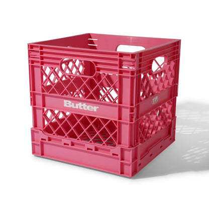 Butter Goods Collapsable Record Crate - Pink