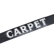 Load image into Gallery viewer, Carpet Company Rhinestone Leather Belt - Black