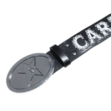 Load image into Gallery viewer, Carpet Company Rhinestone Leather Belt - Black