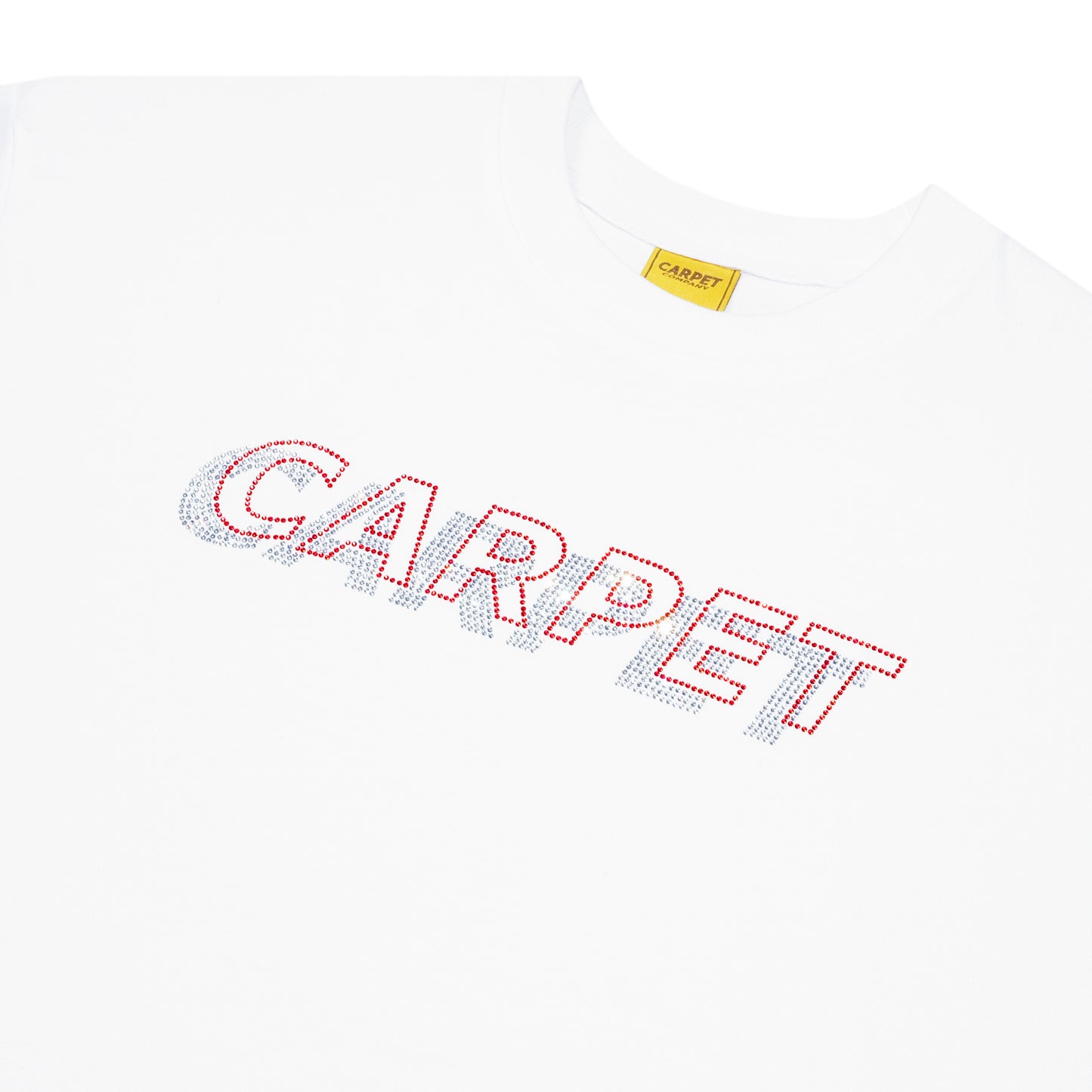 Carpet Company Misprint Rhinestone Tee - White