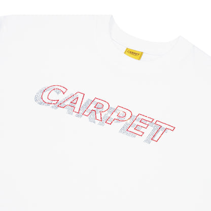 Carpet Company Misprint Rhinestone Tee - White