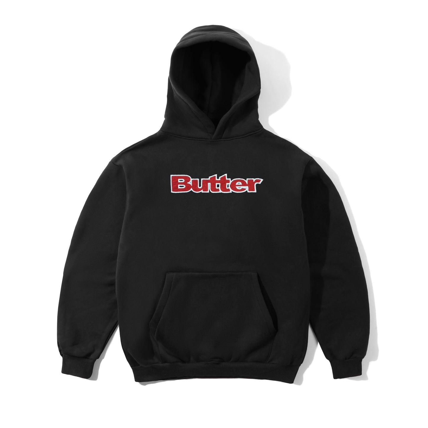 Butter Goods Ripstop Logo Applique Hoodie - Black