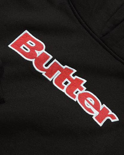 Butter Goods Ripstop Logo Applique Hoodie - Black