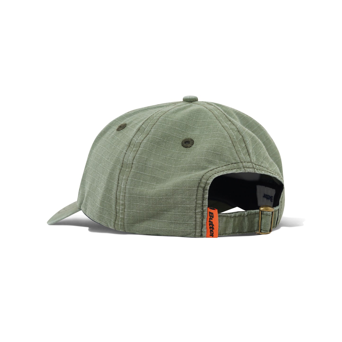 Butter Goods Ripstop Rounded Logo 6 Panel Cap - Washed Brown