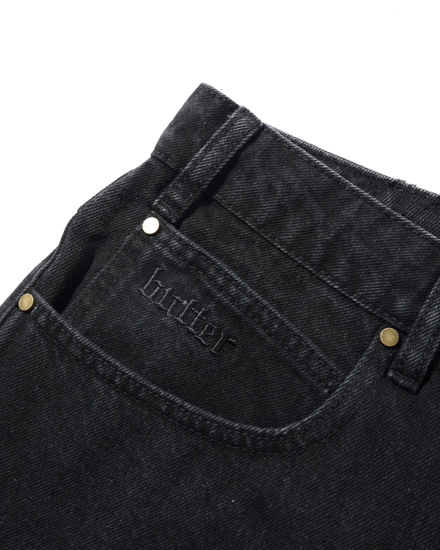 Butter Goods Rivet Denim Shorts - Washed Black