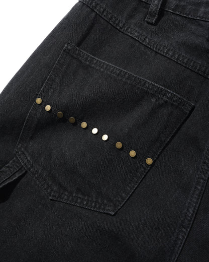 Butter Goods Rivet Denim Shorts - Washed Black
