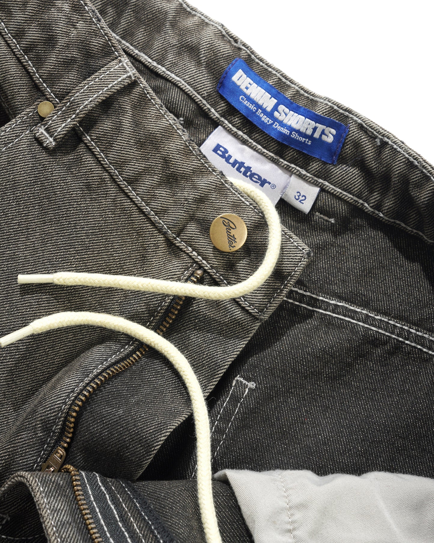 Butter Goods Roach Denim Shorts - Black Wash
