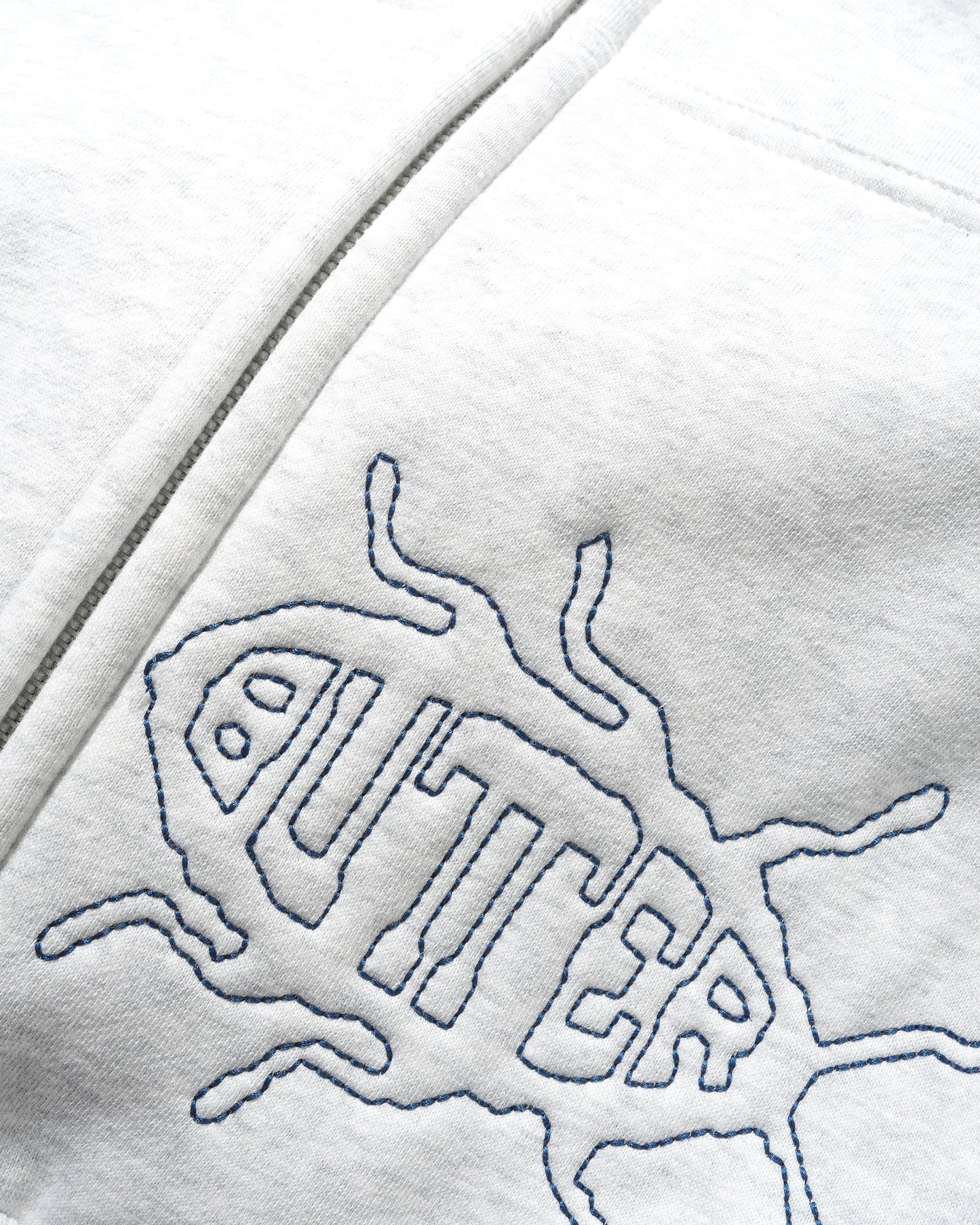 Butter Goods Roach Zip Up Hoodie - Ash