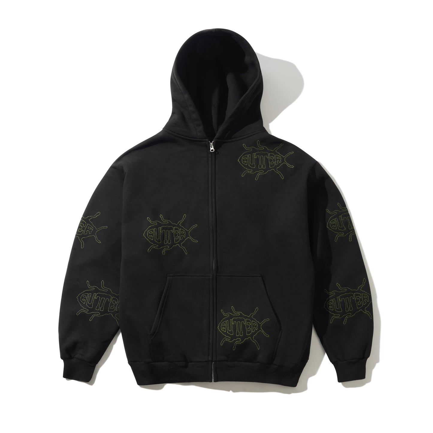 Butter Goods Roach Zip Up Hoodie - Black