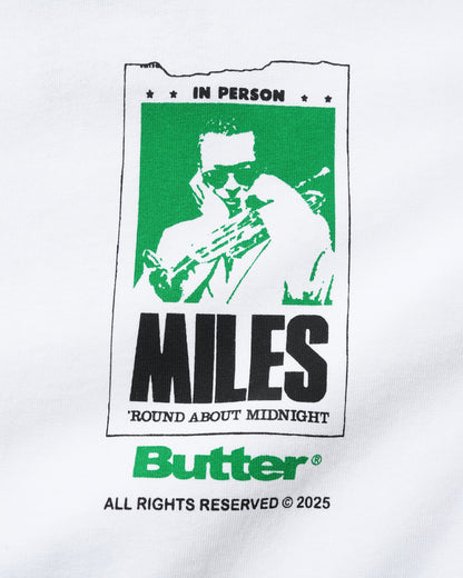 Butter Goods Miles Davis Round About Midnight Tee - White