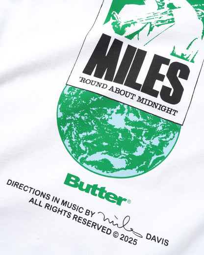 Butter Goods Miles Davis Round About Midnight Tee - White