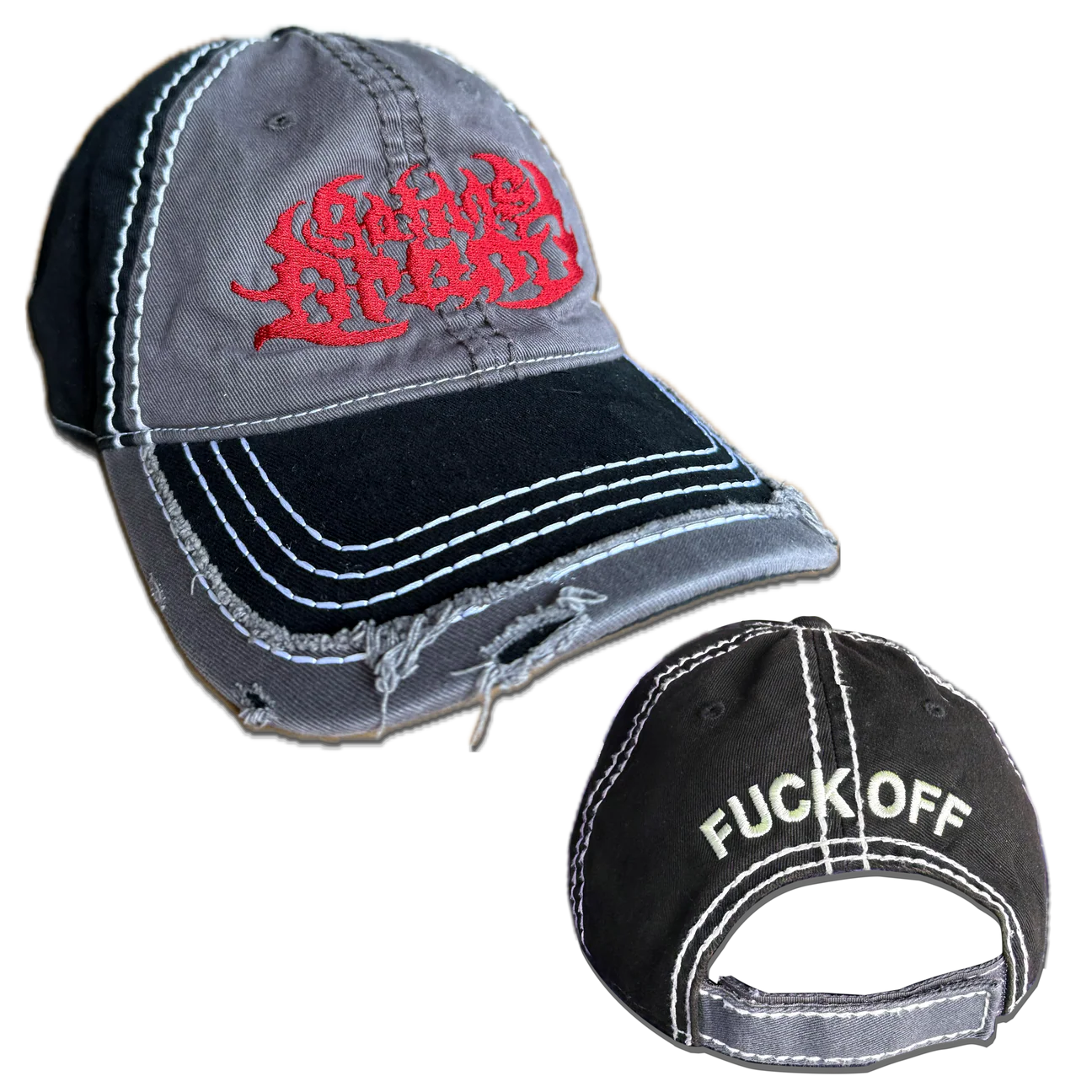 Satan's Drano - "F-Off" Distressed Hat