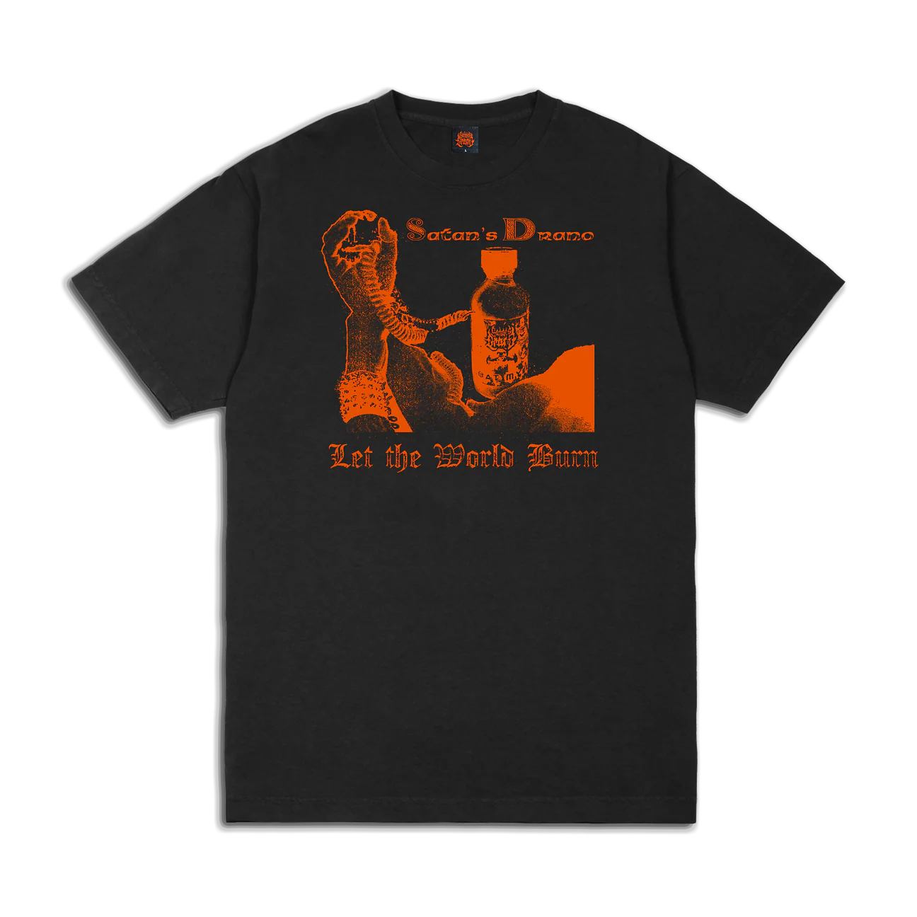 Satan's Drano Let The World Burn Tee - Black