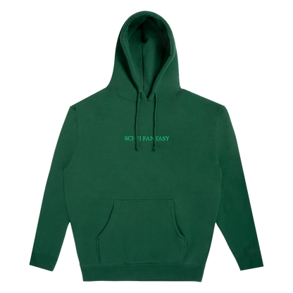 Sci-Fi Fantasy Logo Hood - Dark Green