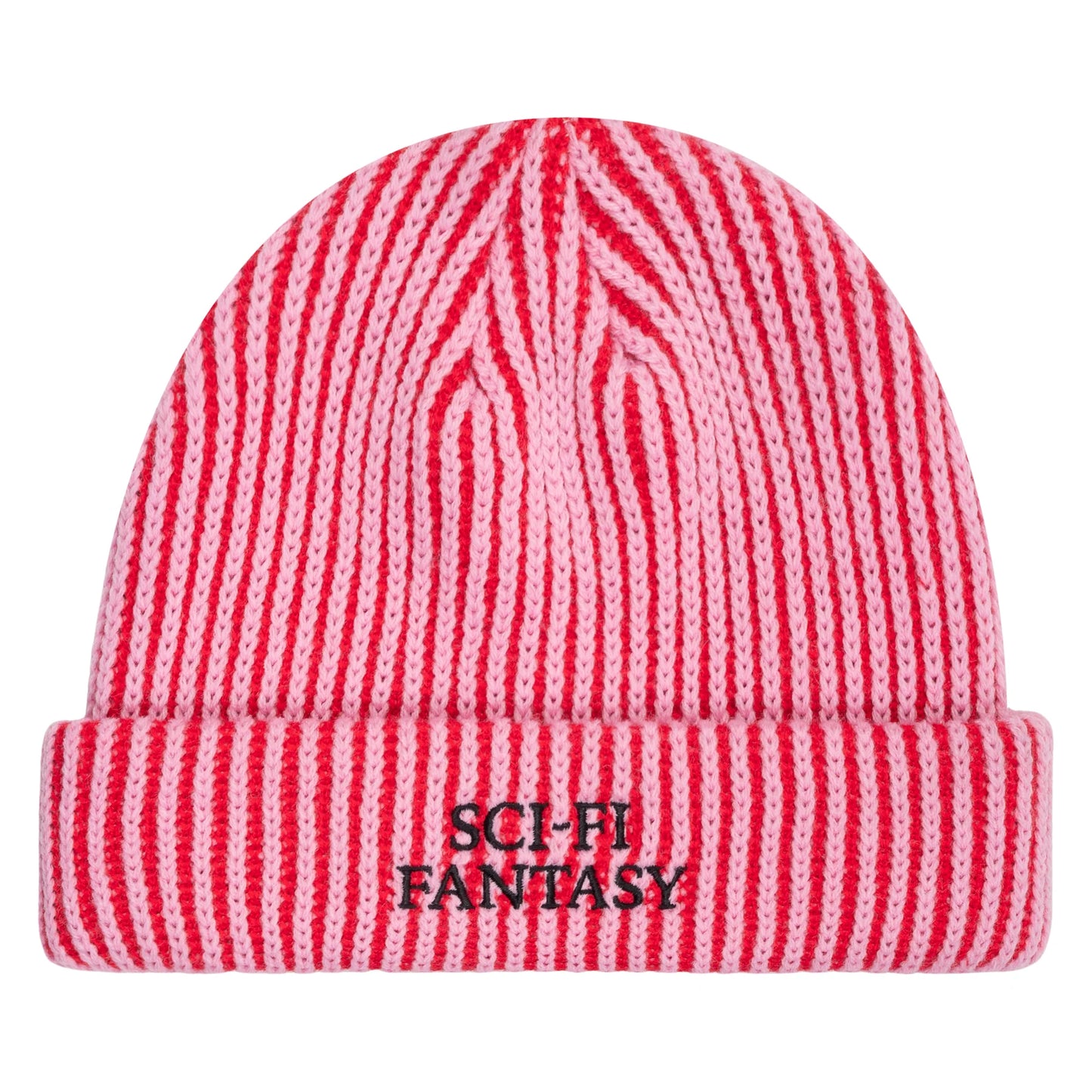 Sci-Fi Fantasy Logo Beanie - Pink/Dark Red