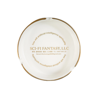 Sci-Fi Fantasy Ashtray - White