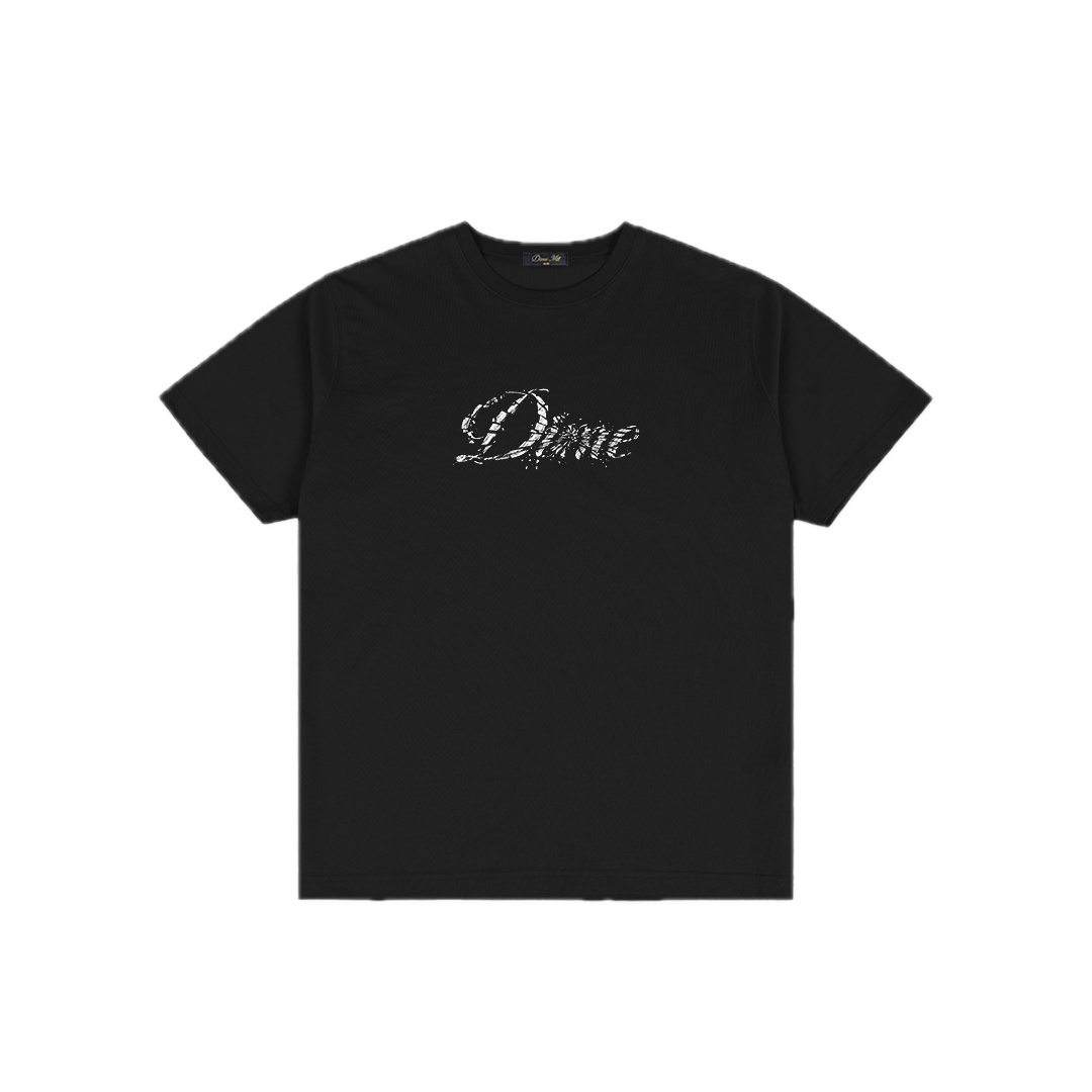 Dime Cursive Smashed Tee - Black