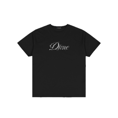 Dime Cursive Smashed Tee - Black