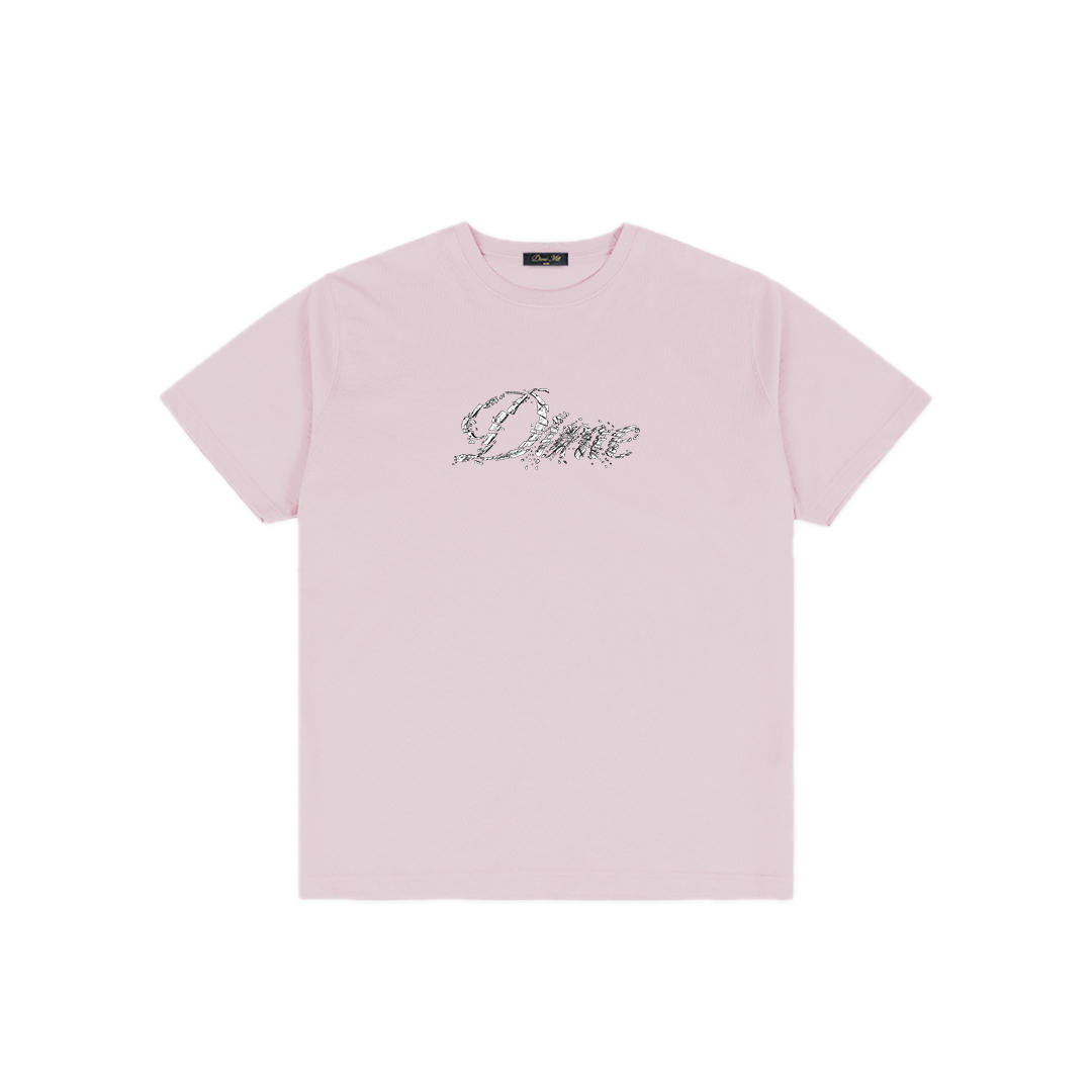 Dime Cursive Smashed Tee - Light Pink