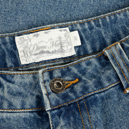 Dime Carpenter Denim Shorts - Sandblasted Indigo