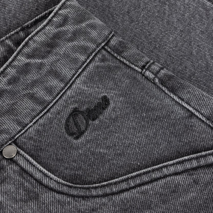 Dime Classic Denim Shorts - Faded Black (Dark Stitching)