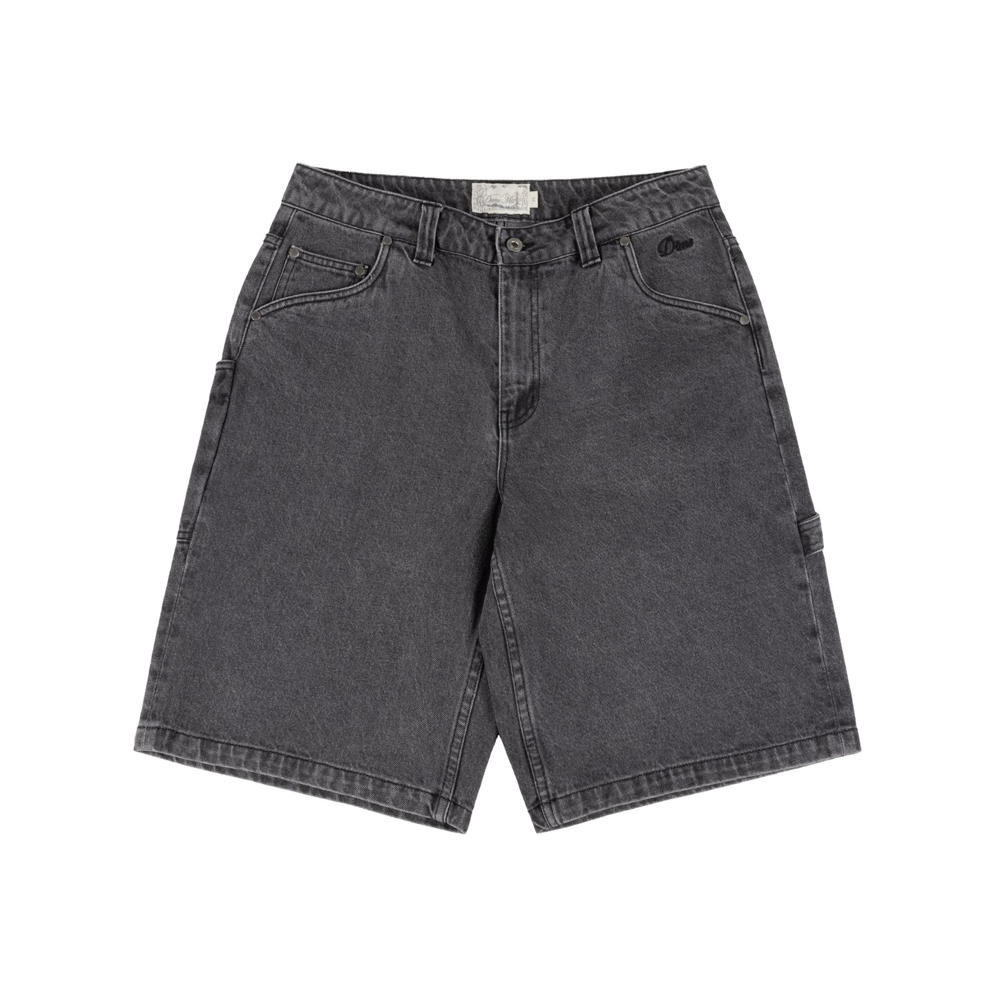 Dime Classic Denim Shorts - Faded Black (Dark Stitching)