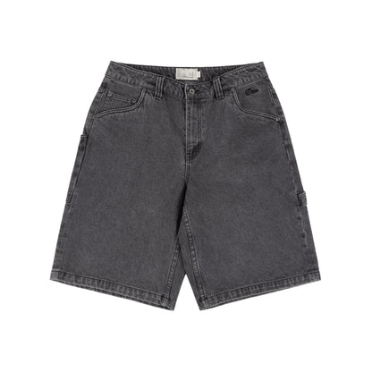 Dime Classic Denim Shorts - Faded Black (Dark Stitching)