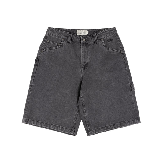 Dime Classic Denim Shorts - Faded Black (Dark Stitching)