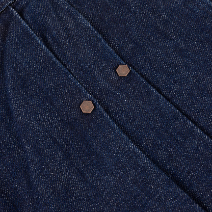 Dime Pleated Baggy Denim Shorts - Indigo