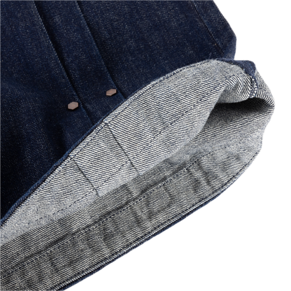 Dime Pleated Baggy Denim Shorts - Indigo