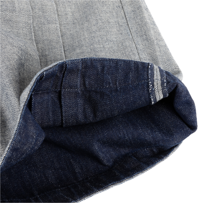 Dime Pleated Baggy Denim Shorts - Reversed Indigo